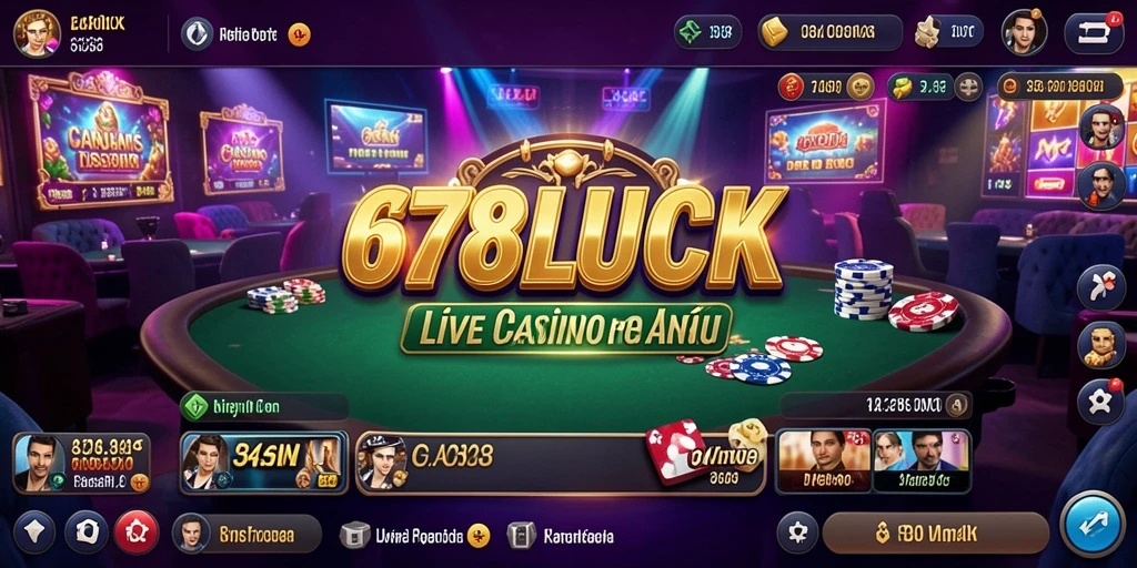 Screenshot gameplay Live Casino 678LUCK yang menampilkan dealer profesional.