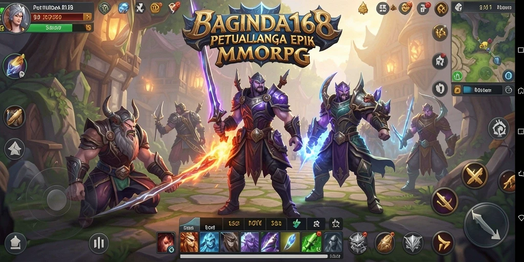 Tampilan gameplay <strong>BAGINDA168</strong> yang menampilkan aksi pertempuran seru dalam MMORPG.