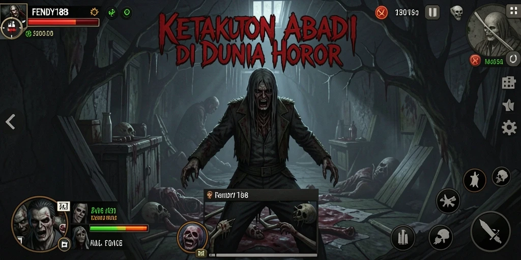 Tampilan gameplay menegangkan dari FENDY188 yang menghadirkan elemen horor mendalam.