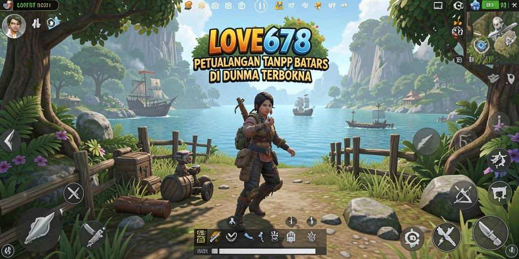 Screenshot utama <strong>LOVE678</strong> menunjukkan pemain menjelajahi dunia yang luas dan indah.